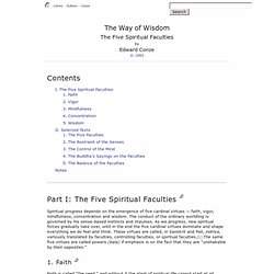 The Way of Wisdom: The Five Spiritual Faculties