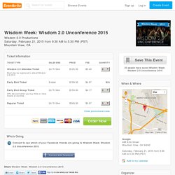 Wisdom Week: Wisdom 2.0 Unconference 2015- Eventbrite