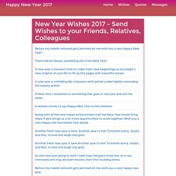 New Year Wishes 2017 - Wishes for New Year to Loved