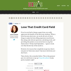Lose That Credit Card Field