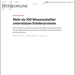 Scientists for Future: Mehr als 700 Wissenschaftler unterstützen Schülerproteste