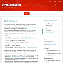 Our services / Digital Curation at ETH Zurich / ms / Home - Wissensportal ETH-Bibliothek