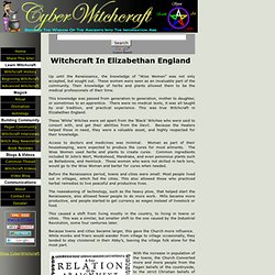 Witchcraft In Elizabethan England
