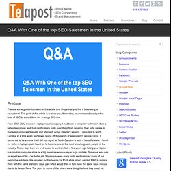 Q&A With One of the top SEO Salesmen in the United States