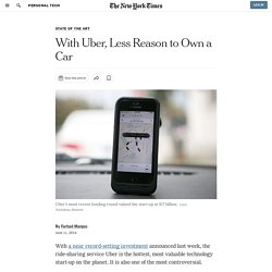 With Uber, Less Reason to Own a Car
