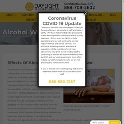 Alcohol Withdrawal Timelines - Daylight Recovery Center
