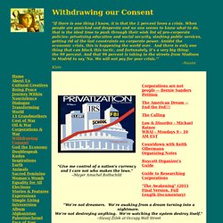 Withdrawing our consent