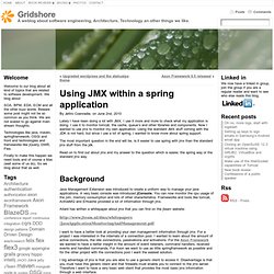 Using JMX within a spring application