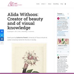Dutch Artist Alida Withoos as a Painter and Botanical Illustrator
