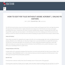 How to Edit PDF Files without Adobe Acrobat