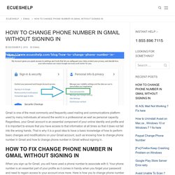 How to Change Phone Number in Gmail Without signing in