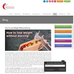 How To Lose Weight Without Starving - Café Nutrition