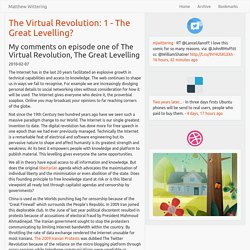 Matthew Wittering - The Virtual Revolution: 1 - The Great Levelling?
