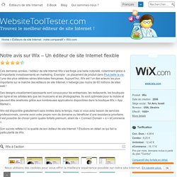 Wix.com - Notre avis sur cet éditeur web