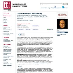Press - The H Factor of Personality