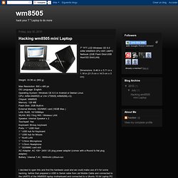 Hacking wm8505 mini Laptop