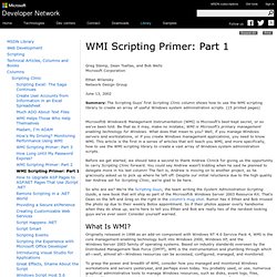 WMI Scripting Primer: Part 1