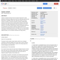 Patent WO1999042566A1 - Lipase variant - Google Patents