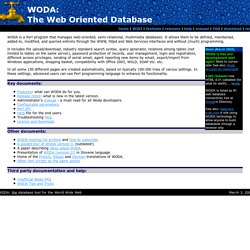 WODA - Web Oriented Database Home Page