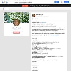Esther Wojcicki - Google+ - Over 200 Free Online Educational Resources (v.2.3) …