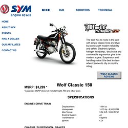 SYM Wolf Classic 150cc Motorcycle