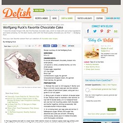 Chef Wolfgang Puck - Wolfgang Puck's Favorite Chocolate Cake