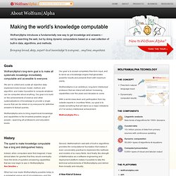 Alpha: Making the World's Knowledge Computable