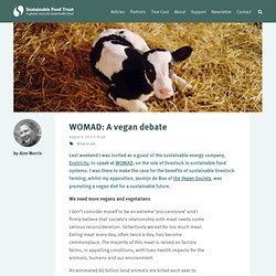 WOMAD: A vegan debate - Sustainable Food Trust