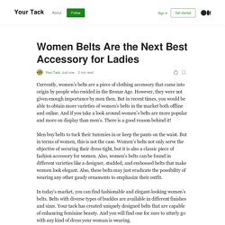 Women Belts Are the Next Best Accessory for Ladies