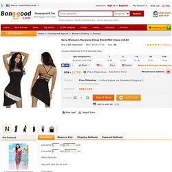 Sexy Women's Backless Dress Black Mini Dress 2184# Free Shipping! - US$12.99