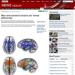 Men and women's brains are 'wired differently'