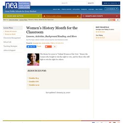 Women’s History Month for the Classroom
