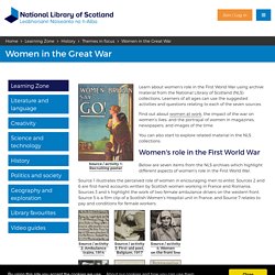 National Library of Scotland: Women in the First World War