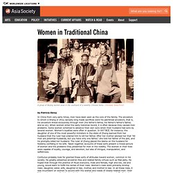 Women in Traditional China