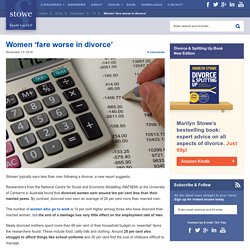 Women ‘fare worse in divorce’