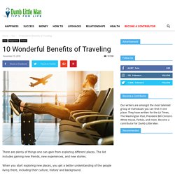 10 Wonderful Benefits of Traveling