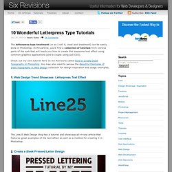 10 Wonderful Letterpress Type Tutorials