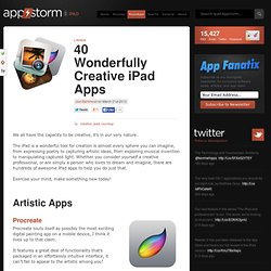 40 Wonderfully Creative iPad Apps