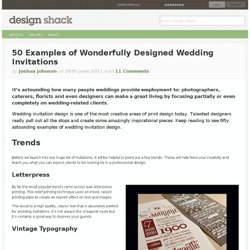 50 Examples of Wonderfully Designed Wedding Invitations