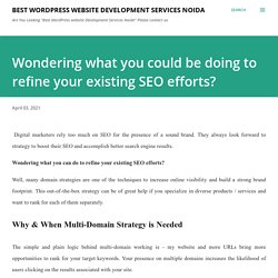 Wondering what you could be doing to refine your existing SEO efforts?