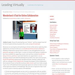 Wonderland - A Tool for Online Collaboration