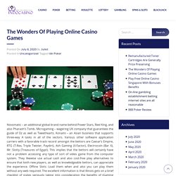 The Wonders Of Playing Online Casino Games – Indocasino