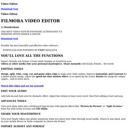 Filmora Wondershare Video Editor