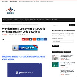 Wondershare PDFelement 6.1.3 Crack With Registration Code Download