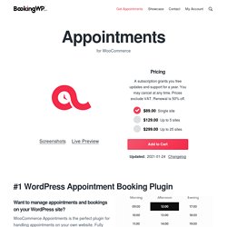 WooCommerce Appointments - the #1 WordPress Appointment Plugin