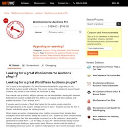 WooCommerce Auctions - A WordPress Auctions Plugin
