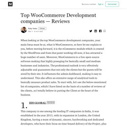 Top WooCommerce Development companies — Reviews - Ruby Yadav - Medium