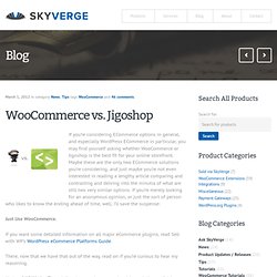 WooCommerce vs. Jigoshop - Fox Run Software