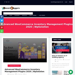 Top-Most WooCommerce Inventory Management Plugins 2020