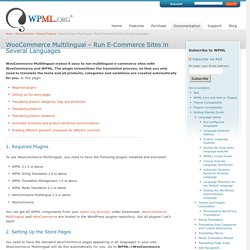 WooCommerce Multilingual - E-Commerce Sites in Several Languages